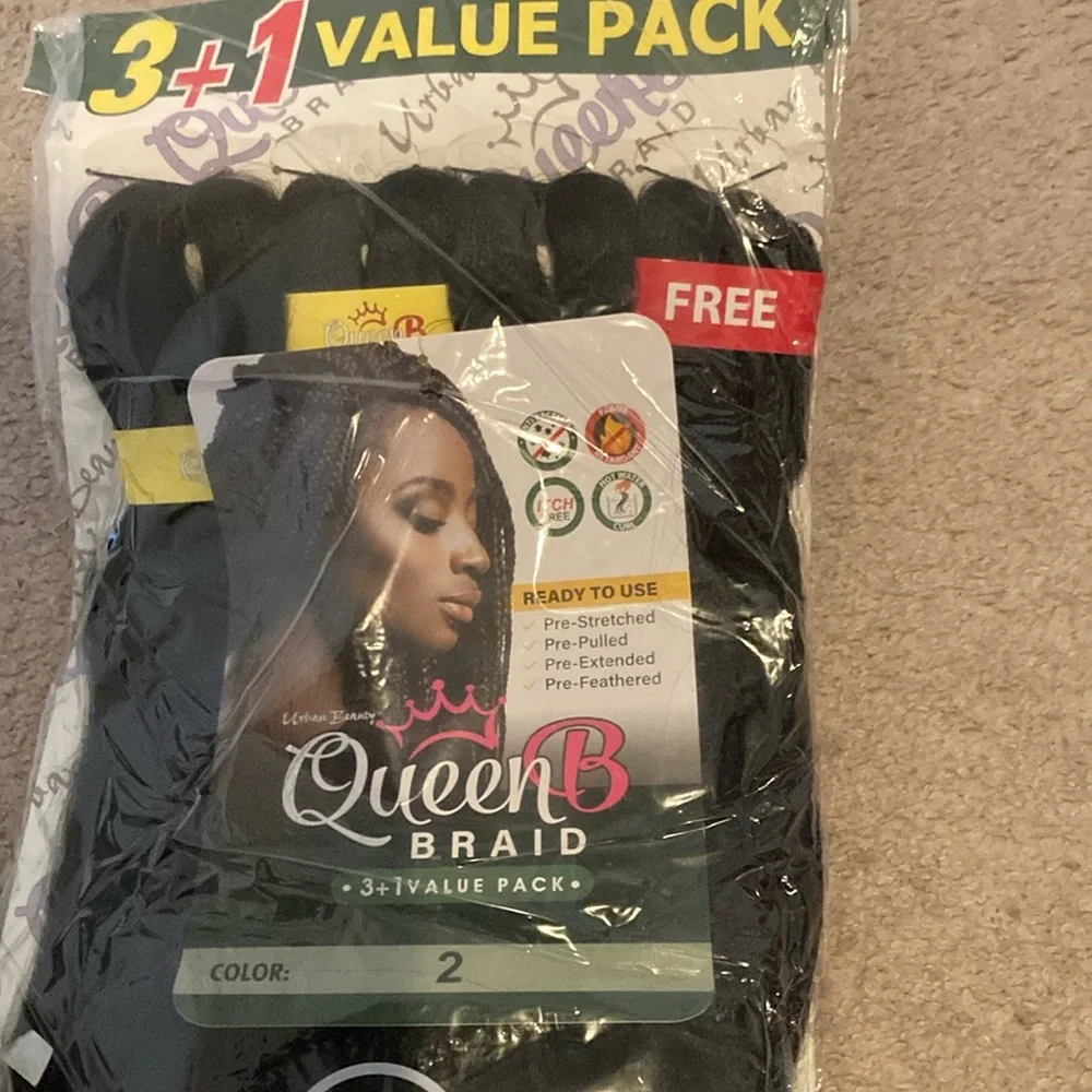 Queen B Pre-Stretched Braid Hair Pack